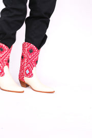 WOVEN WESTERN BOOTS TAMLINS - sustainably made MOMO NEW YORK sustainable clothing, boots slow fashion